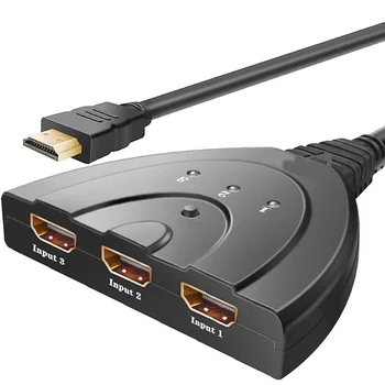 3-Портов HDMI Switch Дърва С Косичкой Аудио Кабел Поддръжка на HD DVD, TV Box PS3 Конзоли Xbox AS99