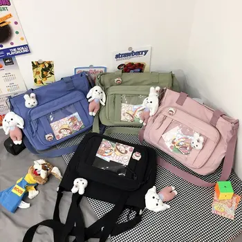 SYWIZDII Японски Kawaii Стил Раници за момичета Ежедневни найлонови дамски чанти 2021 Нови дамски чанти През Рамо