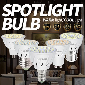 GU10 Bombillas E27 Фокус Lamp B22 Indoor Lighting Corn Bulb E14 Spot Light MR16 LED 220V Light Bulb GU5.3 Home Decoration
