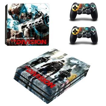 Tom Clancy ' s The Division PS4 Pro Skin Sticker Стикер за конзолата PlayStation 4 и 2 контролери PS4 Pro Skin Sticker Винил