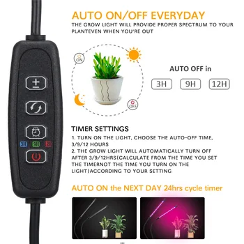 Нов клип на LED Grow Light Пълна Гама от USB Синхронизация Фитоламп Потъмняване на Домакински Комплементарный Лампа за Зелени Растения и Цветя
