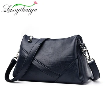 Нова Луксозна Чанта Ladies Famous Brand Пу Leather Ladies Shoulder Pack 2021 Oil Leather Large Capacity Messenger Bag