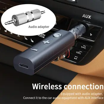 Bluetooth 5.0 Приемник За 3,5 мм Жак За Слушалки, Безжичен Адаптер Bluetooth, Aux Аудио Музикален Предавател За Слушалки