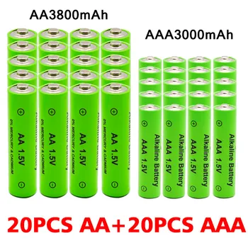 AA + AAA Акумулаторни батерии АА 1.5 V 3800mAh / 1.5 V AAA Алкални Батерии 3000mAh Фенерче детски Играчки, Часовници MP3-Плейър Замени Ni-Mh Батерия