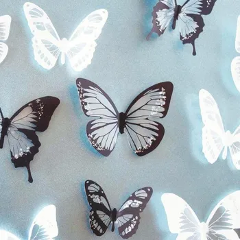 18 бр. 3D Crystal Butterfly Стикер за Стена, PVC Изкуството на Стикери За Стена направи си САМ Начало Декор Детска Стая Творчески Crystal Butterfly Стикер за Стена