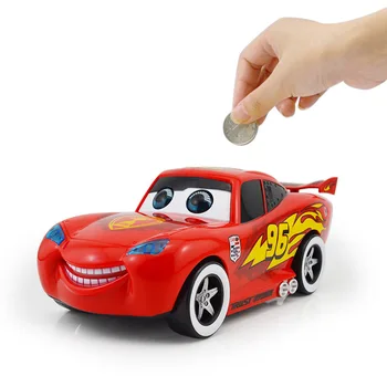 Дисни Pixar Автомобили Електрическа светлина музика фигура Мълния Маккуин Кола касичка Леене под налягане на Метални Модел на Кола Играчка Момче Коледен Подарък