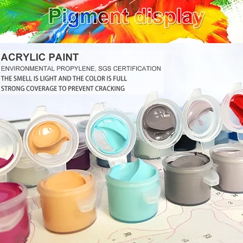 Направи си САМ Маслена Живопис на Номерата На Цветя За Възрастни и Деца Art Picture Kit on Canvas Draw Color Acrylic Hand Paint Home Wall Decor Подарък