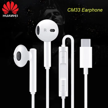 Оригинален Huawei CM33 Слушалки Type C In Ear Hearphone Mic Слушалки за силата на Звука на Микрофона За HUAWEI P40 P30 Pro Mate 10 20 Pro 20 Nova 7 8