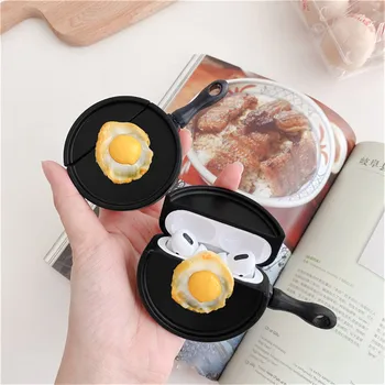 За Airpods 1 2 Case Creative Pan Fried Egg Headset Cover For Airpods Pro Wireless Bluetooth Headset Силиконови Защитни Капаци
