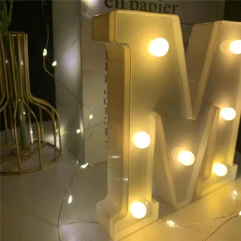 3D LED Писмо Лампи Закрит Декоративен Знак лека нощ на Палатка Сватба Декор Подарък на Булката Романтична LED нощна светлина