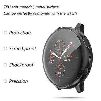 Защитен Калъф За Samsung Galaxy Watch Active 1 2 40 ММ / 44 ММ TPU Cover Броня Със защитен Екран Smartwatch Аксесоари