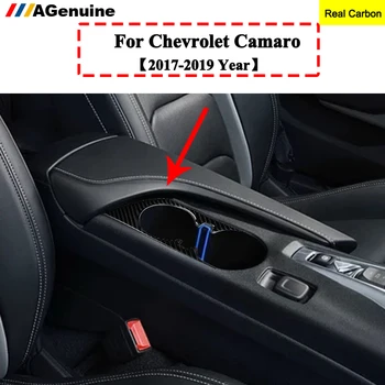 Въглеродни Влакна Вътрешна Рамка за Превключване на Предавките за Покриване на Автомобилната бутон Лого Емблема на Вътрешната Стикер Покритие За Chevrolet Camaro 17-2019year