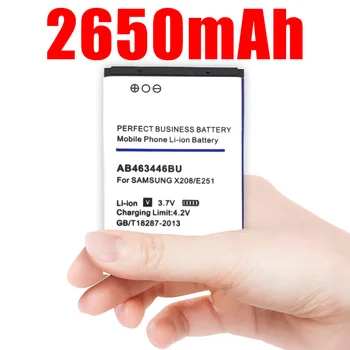 2650mAh AB463446BU Батерия за Samsung SGH C512 X208 1258 1250 C3300K X208 B189 B309 F299 C3300K X208 B189 B309 X969