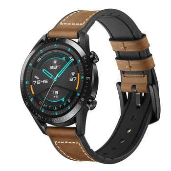 22 мм Huawei watch GT 2-2e-Pro каишка за Gear S3 Frontier 46 мм Кожена Гривна Samsung Galaxy watch 3 45 mm/46 мм каишка GT2 GT2e