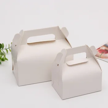 10 бр. /крафт подарък кутия за торта West Point бял десерт кафяв, розов, зелен опаковка хартиена чаша сватба преносим книжен скоростна кутия