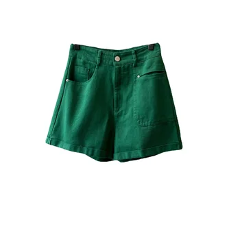 Yeeloca Green Casual Shorts 2021 Summer New Свободни Панталони с Висока Талия Дамски Модни Спортно-Прохладни Панталони