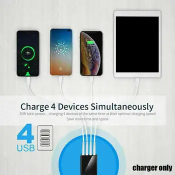 4 Многопортовых Fast Quick Charge QC 3.0 USB Хъб Wall Charger Adapter UK Plug