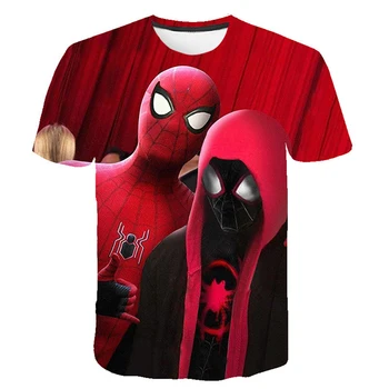 Marvel - Spiderman T Shirt Kids Boys Summer Clothes Short Sleeve Girls Върховете Tees Детски Дрехи Детски Момиче Tshirts От 4 До 14 Години