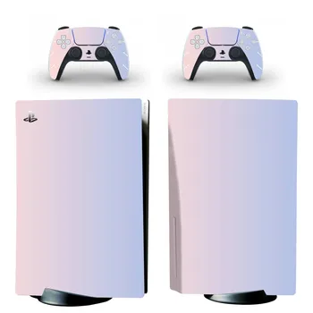 Градиентный Цвят PS5 Standard Disc Edition Skin Sticker Стикер Стикер на Кутията за Конзолата PlayStation 5 и контролери PS5 Skin Sticker Винил