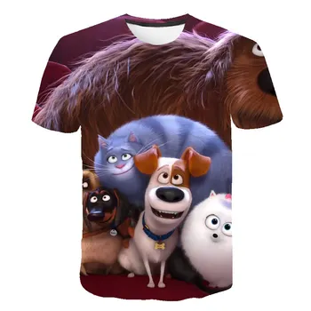 2020 Сладко 3D Cartoon T Shirt детски дрехи Момичета Summer Short Printed Animal T-shirt Boys Смешни Тийнейджърката Children Casual Върховете 14T