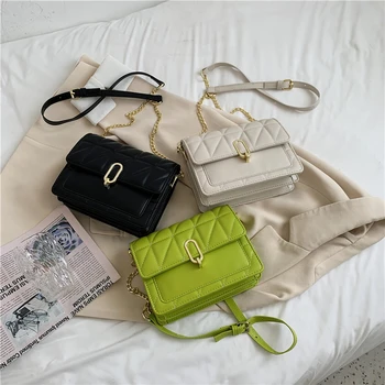 Green Kiwi 2021 Наплечная чанта Дамски Пътни чанти Кожа Pu стеганая Чанта Дамски Луксозни Дамски Чанти Чанта на Дизайнер Sac A Main Femme