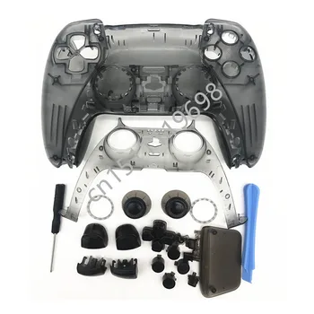 Прозрачно Сиво Контролер Пълно Тяло Shell Case Cover министерството на отбраната Kit бутона Смяна За Playstation 5 PS5 Gamepad Repair Skins