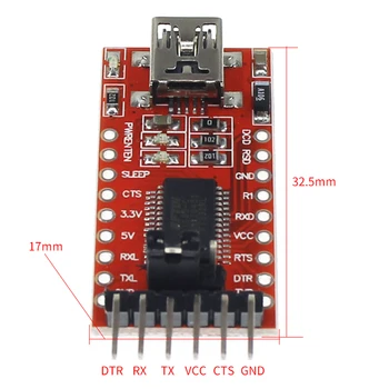 FT232RL FTDI USB 3.3 V 5.5 V to TTL Сериен Адаптер Модул за Arduino FT232 Mini Port