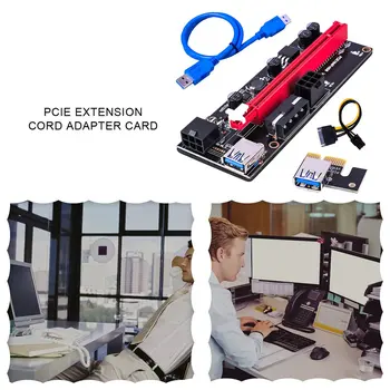 VER009S PCI-E Странично Card USB 3.0 Кабел PCI Express от 1X до 16X Продължавам PCIe Адаптера за GPU Миньор Mining