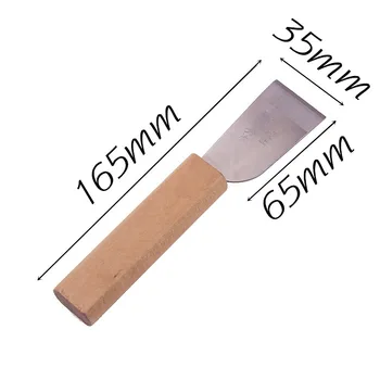 1бр САМ Leather Cut Tools Разрез Занаятчийски Нож Мед Обрезной Нож с острие Кожена Инструмент Ширина 35 мм