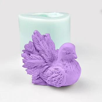 DW0225 PRZY 3D Животински Птицата Гълъб Форма на Силикон, Сватба, Рожден Ден, Свещи Мухъл Dove Сапун Форми Глина, Смола Форма