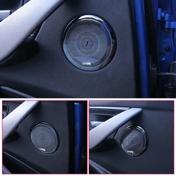 Автомобил-стил от неръждаема стомана Вратата на Колата Аудио Говорител Декоративна Капачка За BMW 3 4 Серия 3GT F30 F31 F32 F34 F36 Довършителни 3D стикер