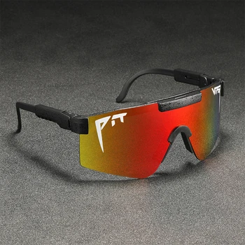 Pit Viper Са Поляризирани Слънчеви Очила с Голяма Рамка Едно Парче Нюанси TR90 Ветрозащитный Сигурност UV400 Goggle Cool С Безплатна Предавателна