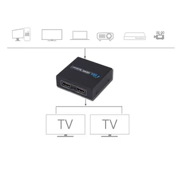 1080P 2 Порта HDMI-съвместим Сплитер 1.4 HDMI Splitter 3D 1 2 X HDMI Splitter 5V Захранване 1 In 2 Out Switcher