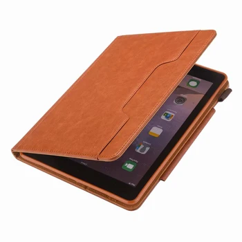 Калъф за iPad 9.7 2017 2018 Premium Business Leather Folio Stand Case Cover with Card Slot Card for iPad 2 Air Air 1 Cover Funda