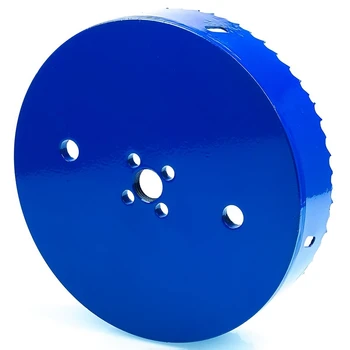 Горещо Острие Трион за Дупки и 6 Инча 152 Мм и за бели Дъски Чукни Boards/Corn Hole Drilling Кътър & Hex Shank Пробийте Bit Adapter (Blue)