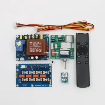 Hi-end ALPS 27 Motor Potentiometer Remote Control Volume Preamp Board +Захранване + Такса Аудиовыключателя