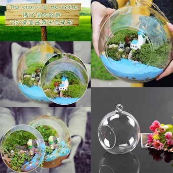 2017 Творчески Окачена Стъклена купа Ваза, Саксия Терариум Контейнер Домашен Офис Декор Подвесная Стъклена Ваза PLDI889