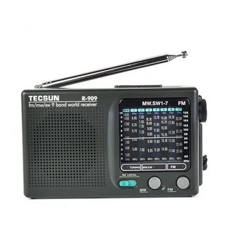 Преносим Радио FM MW(AM) SW(Shortwave) 9 Варира World Receiver Елегантен Отточна тръба на шарнирна връзка Сверхвысокочувствительный нисък шум Радио