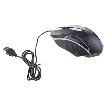 Ергономична Жичен Детска Бутон на Мишката LED 2000 DPI USB Компютърна Мишка С Подсветка За КОМПЮТЪР, Лаптоп Gamer Mice S1 Silent