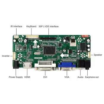 Нов HDMI+DVI+VGA M. NT68676 LVDS control driver Kit board за B156XW02 LTN156AT02 1366x768 LCD LED screen Panel