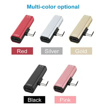 Micro USB Type C Адаптер за Huawei, Xiaomi и Аксесоари за телефони Adaptador T-shape Type C до 3,5 мм Жак за слушалки + TypeC Charge Jack