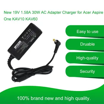 Адаптер за Зарядно Устройство + Кабел 19V 1.58 A 30 W за Acer Aspire One KAV10 KAV60 Drop Shipping Wholesale Plug in ONLENY
