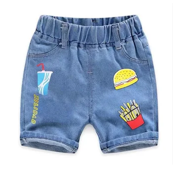 Baby Boy Shorts Jeans 2020 Summer Boys Printing Denim Casual Cotton Kids Short Pants For Children Панталони 2-7 Години Облекло