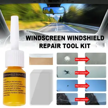 2 Броя Стъкла Nano Repair Fluid Car Window Glass Crack Чип Repair Tool Kit Автоаксесоари High Recommend New Upgrade