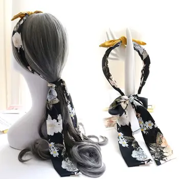 Haimeikang Long Ribbon Hairbands For Women 2021 Пролет Лято Нова Превръзка На Главата Модни Превръзки Момичета Лук Коса и Аксесоари За коса