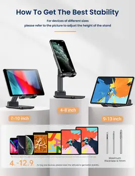Нов Тенис на Притежателя на Мобилен Телефон, Поставка За iPhone, iPad Xiaomi huawei Metal Desktop Tablet Holder Table Cell Сгъваема Подобрена Поддръжка