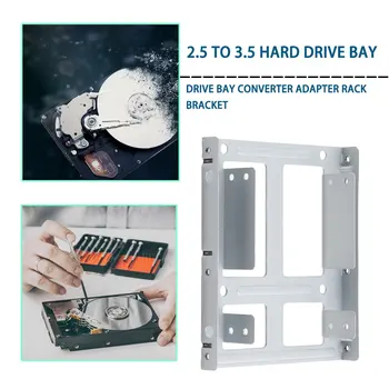 Алуминий 2-Отделение с 2,5-Инчов SSD HDD Твърд диск до 3,5-инчов широк Отсеку С Конвертор Адаптер Багажник Група С 12 Винта