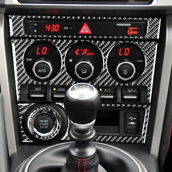 За Toyota 86 GT86 Subaru BRZ 2017 2018 2019 Въглеродни Влакна Стикер Централна контролен Панел AC FM Рамка Интериор Автомобилни Аксесоари