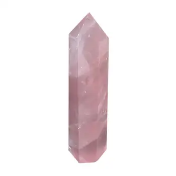 1бр 40-50ММ, Натурален рок розов РОЗОВ Кварц Кристал Точка Изцеление Щастливи камъни и кристали за лечебните кристали прозрачен кварц FDH