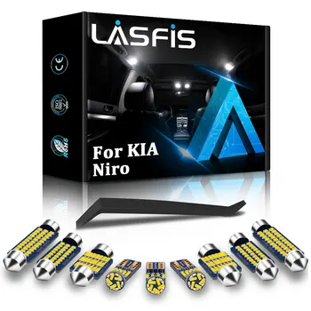 LASFIS 10ШТ За KIA Niro EV За Niro 2020 + Canbus Car LED Interior Indoor Light Map Dome Багажника License Plate Lamp Kit